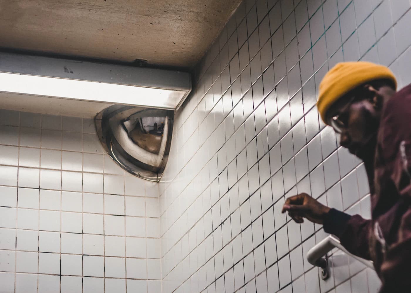 Engineer completing a detailed plumbing repair